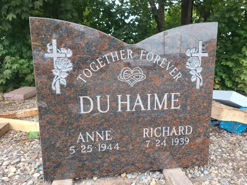 granite Memorial Stone hand-carved by Memorial Stone Shop in NJ — image 2