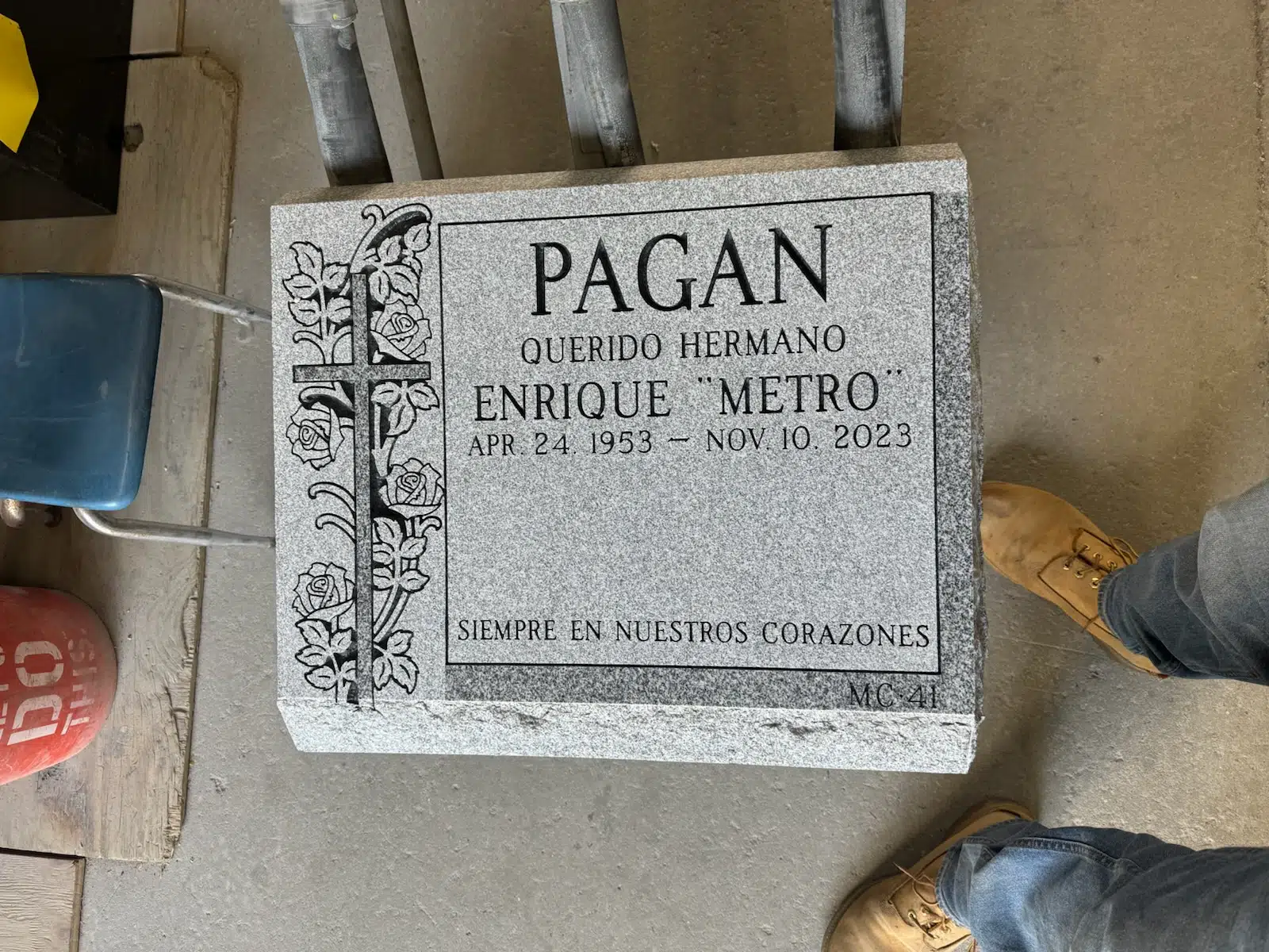 granite Memorial Stone hand-carved by Memorial Stone Shop in NJ — image 5