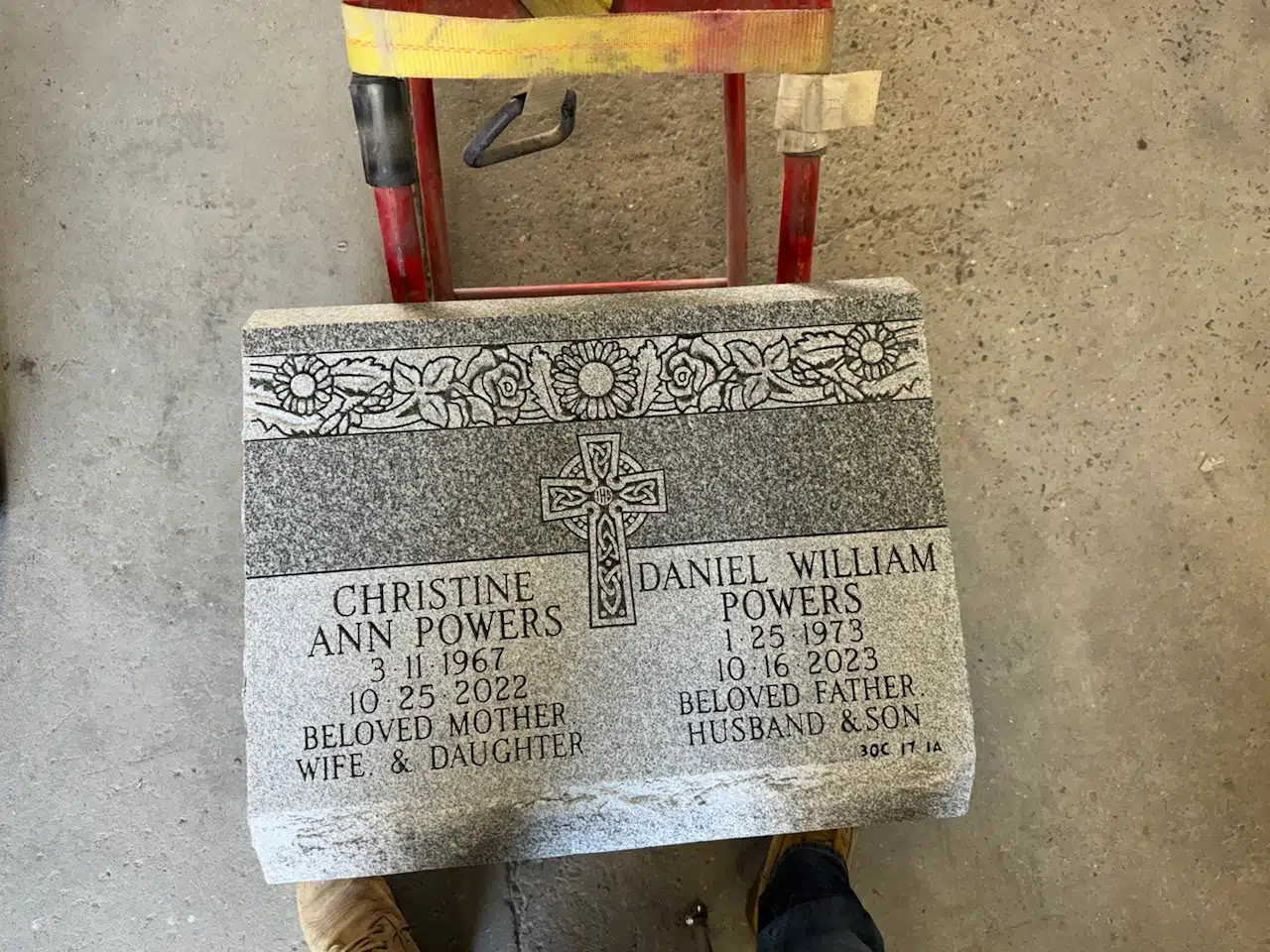 granite Memorial Stone hand-carved by Memorial Stone Shop in NJ — image 7