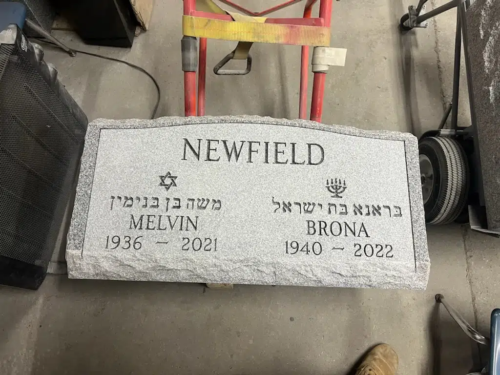 granite Memorial Stone hand-carved by Memorial Stone Shop in NJ — image 8