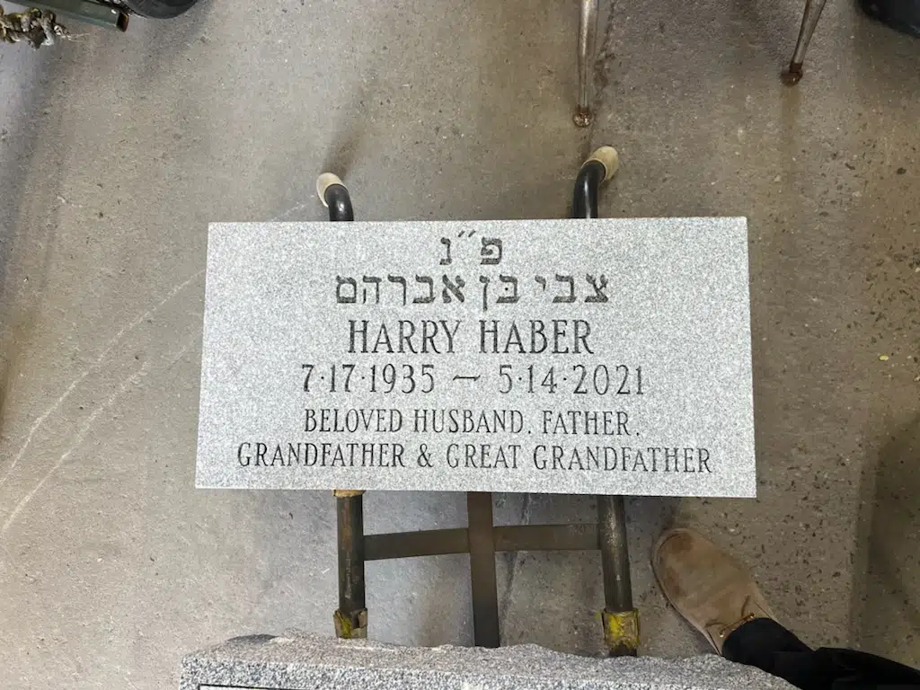 granite Memorial Stone hand-carved by Memorial Stone Shop in NJ — image 2